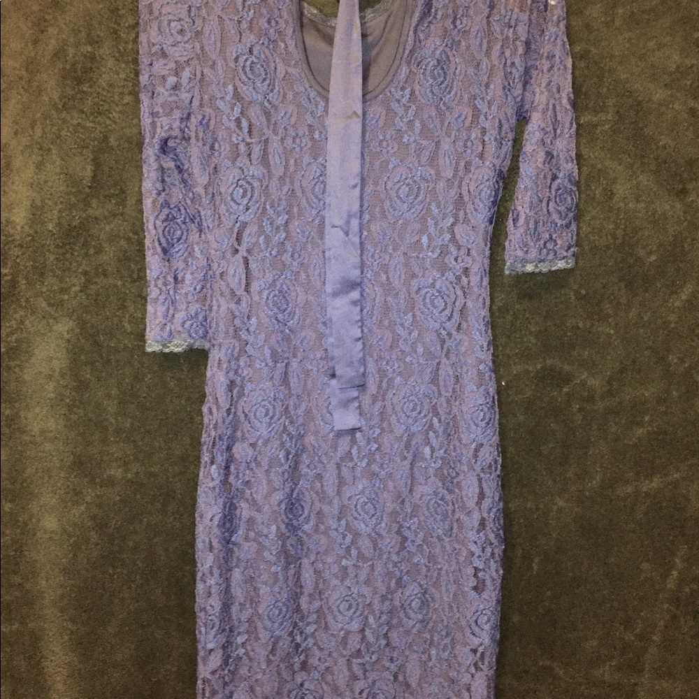 MANTOR ETERNITY BLUE ROSE LACE DRESS - Picture 2 of 2